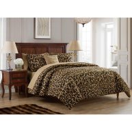 Vcny Home Cheetah Reversible Bed-in-a-Bag Comforter Set