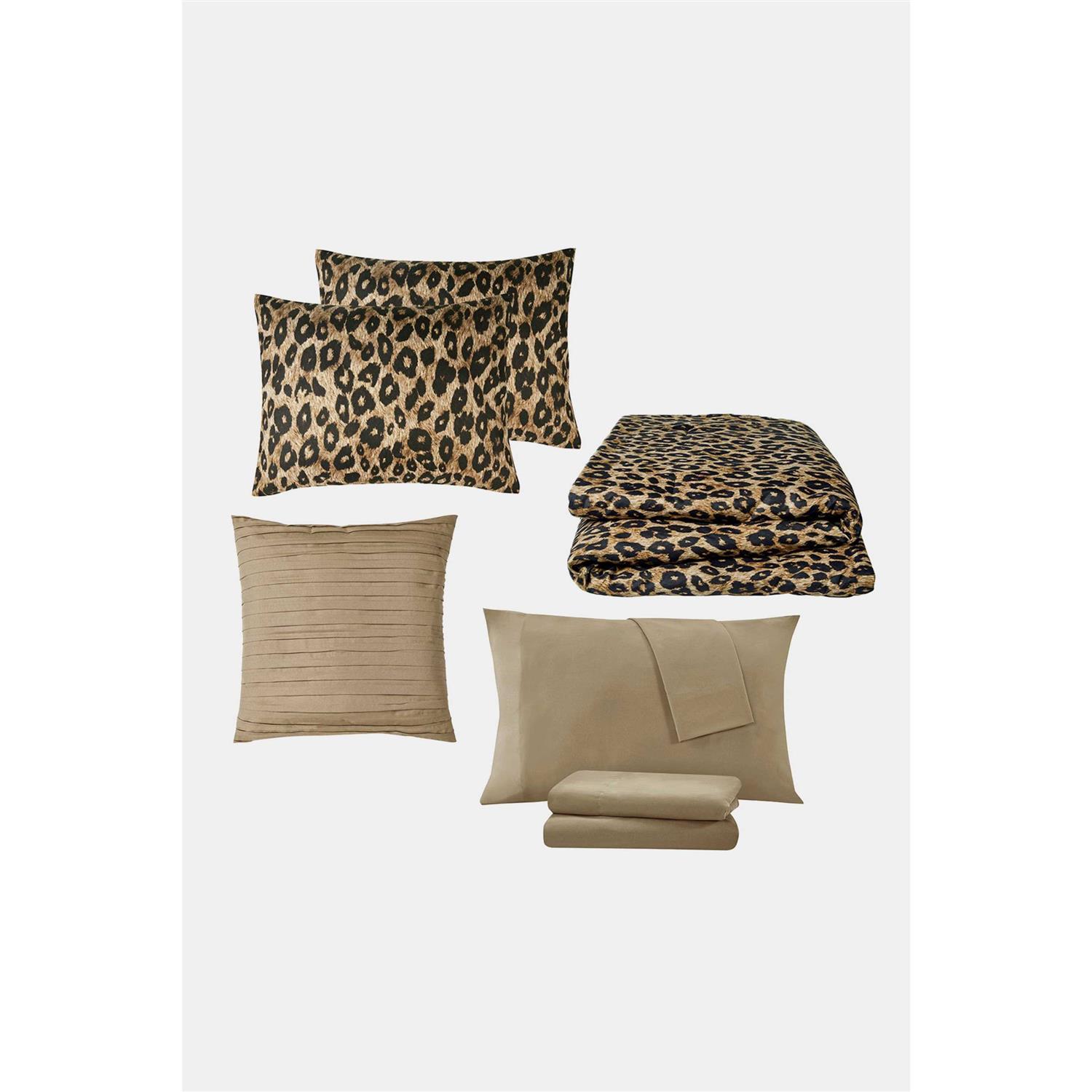 Vcny Home Cheetah Reversible Bed-in-a-Bag Comforter Set - Image 5