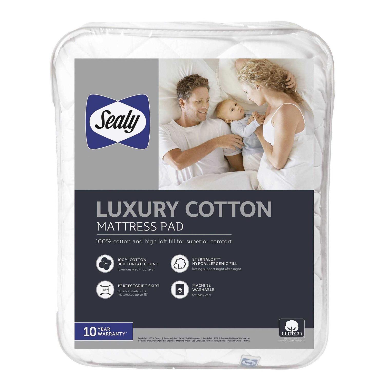 Sealy Luxury Cotton Mattress Pad