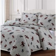 Tribeca Living 170-gsm Cotton Flannel Printed Oversized Duvet Set