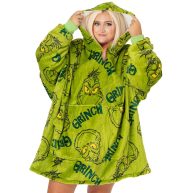 The Grinch Unisex Adult Oversized Hoodie Blanket Green