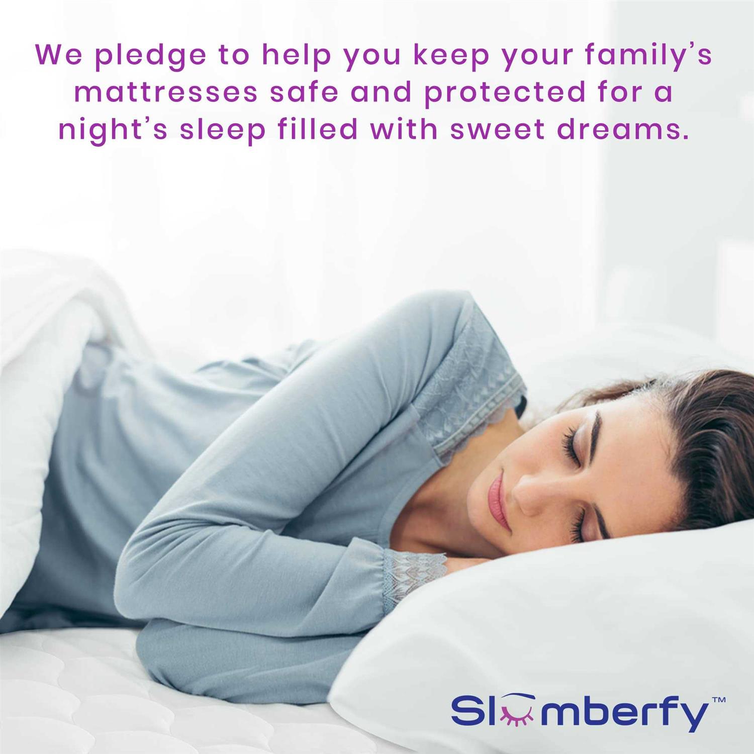 Slumberfy Waterproof Mattress Pad Hypoallergenic Mattress Pad - Image 3