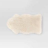 Threshold Faux Fur Pelt Throw Blanket Ivory