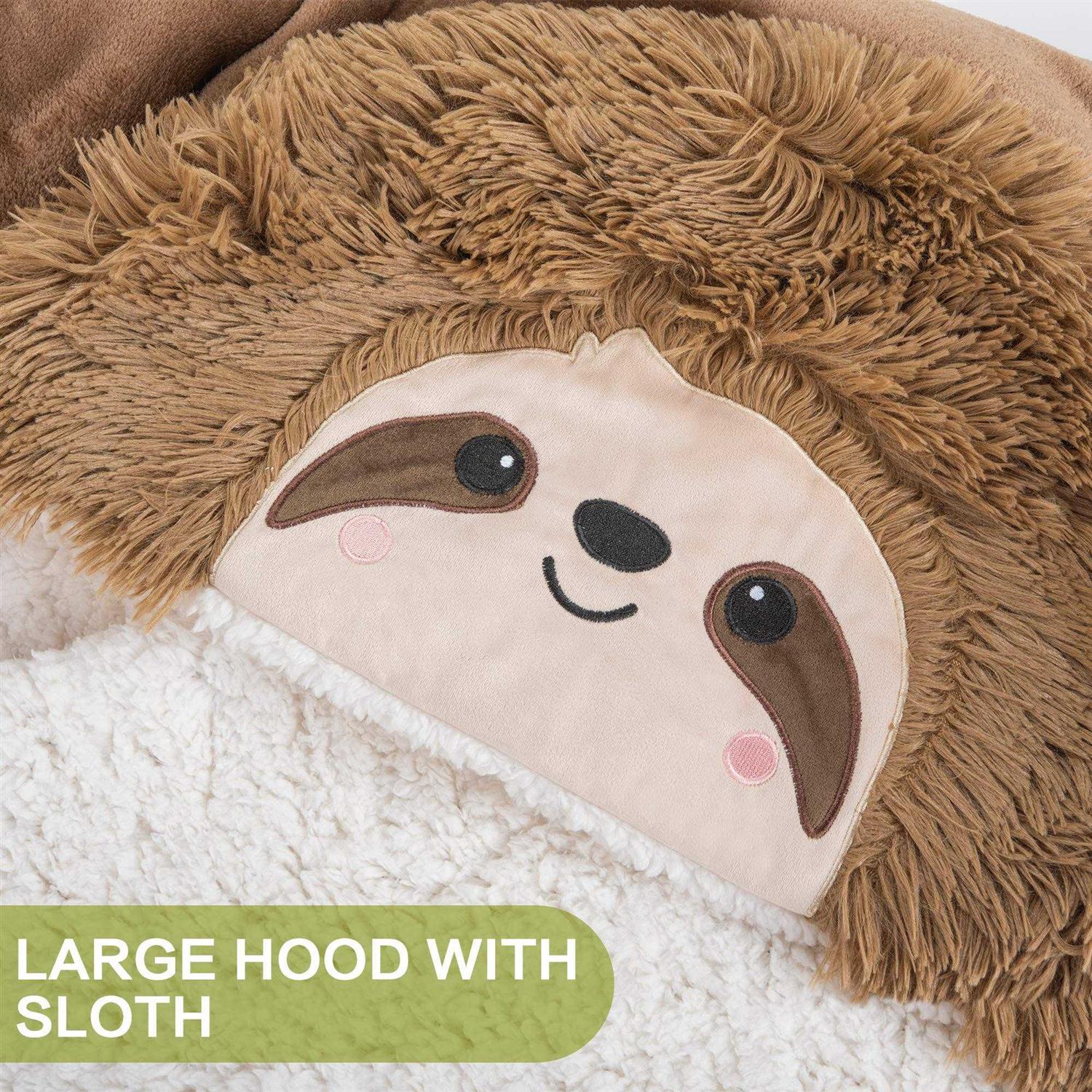 Wearable Hooded Blanket For Adults Super Soft Warm Cozy Plush - Image 4