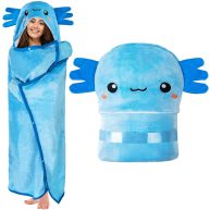 Wearable Hooded Blanket For Adults Super Soft Warm Cozy Plush