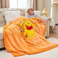 XTHHOA Kids Blanket 3D Cartoon Embroidered Sherpa Blanket Plush Warm for Boys Girls