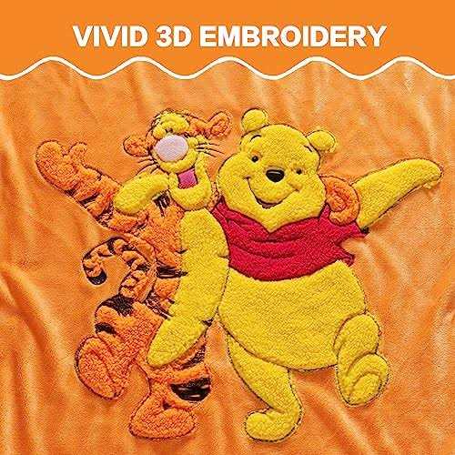 XTHHOA Kids Blanket 3D Cartoon Embroidered Sherpa Blanket Plush Warm for Boys Girls - Image 2