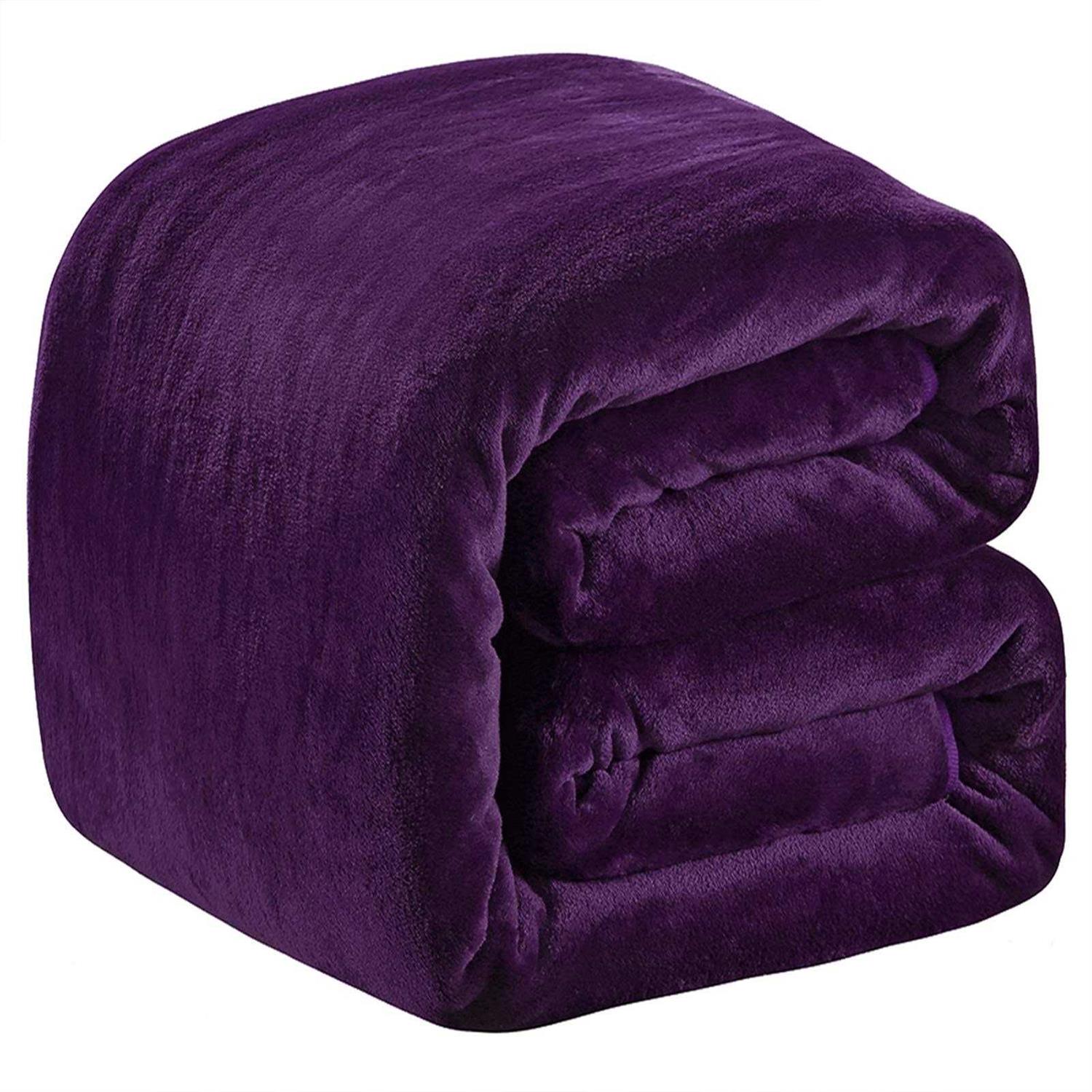 Richave Polar Fleece Blankets Size for The Bed Extra Soft Brush Fabric Super Warm Sofa Blanket