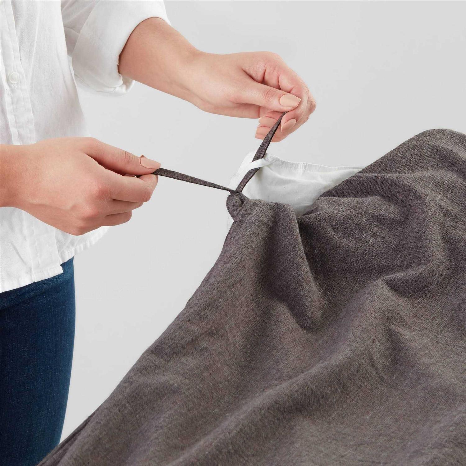 Threshold 3pc Full/Queen Space Dyed Cotton Linen Duvet Cover & Sham Set - Image 4