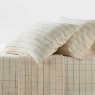 Threshold Flannel Sheet Set Ivory Windowpane