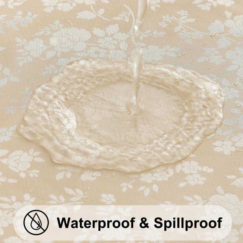 smiry Waterproof Vinyl Tablecloth Rectangle Heavy Duty Table Cloth Wipeable Table Cover for Kitchen and Dining Room - Image 2