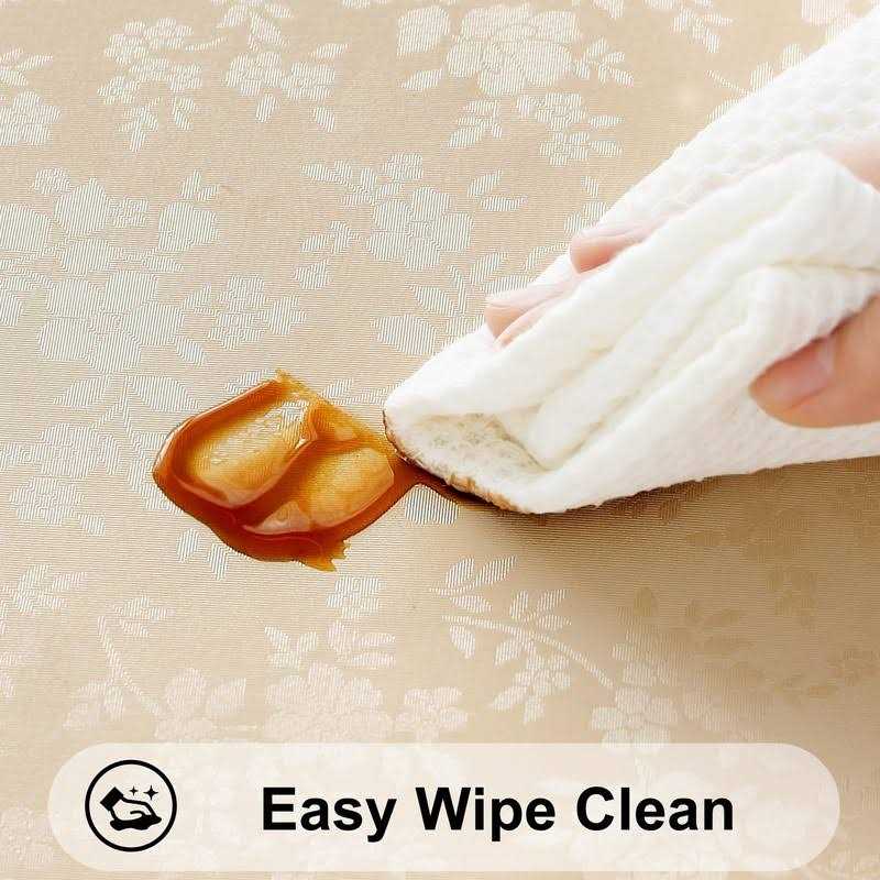 smiry Waterproof Vinyl Tablecloth Rectangle Heavy Duty Table Cloth Wipeable Table Cover for Kitchen and Dining Room - Image 3