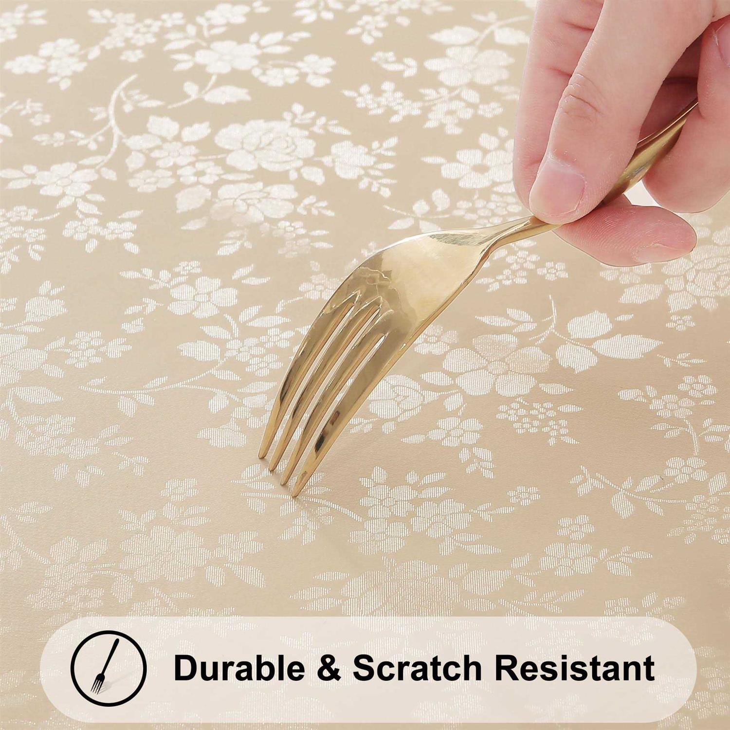 smiry Waterproof Vinyl Tablecloth Rectangle Heavy Duty Table Cloth Wipeable Table Cover for Kitchen and Dining Room - Image 5