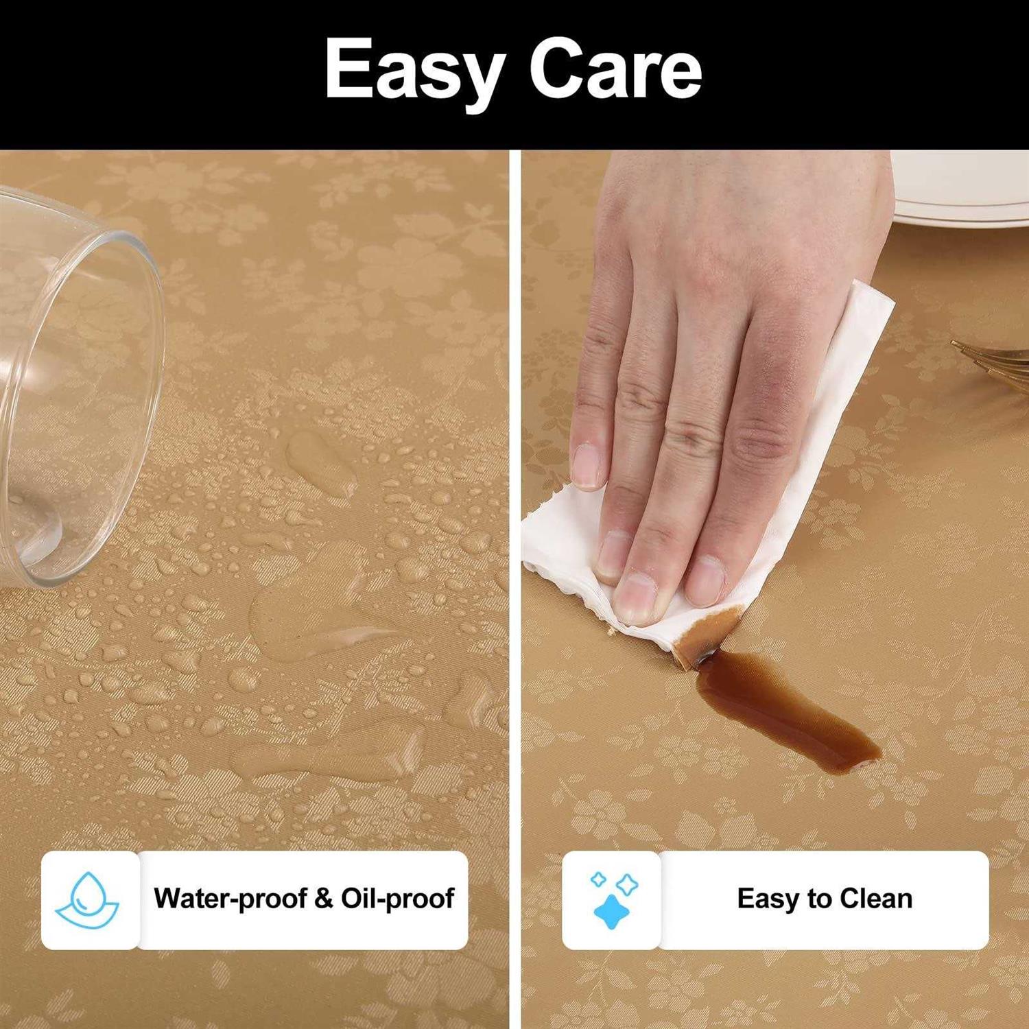 smiry Waterproof Vinyl Tablecloth Rectangle Heavy Duty Table Cloth Wipeable Table Cover for Kitchen and Dining Room - Image 5