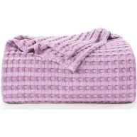 Utopia Bedding Cotton Waffle Blanket 300 GSM Soft Lightweight Breathable Bed Blanket