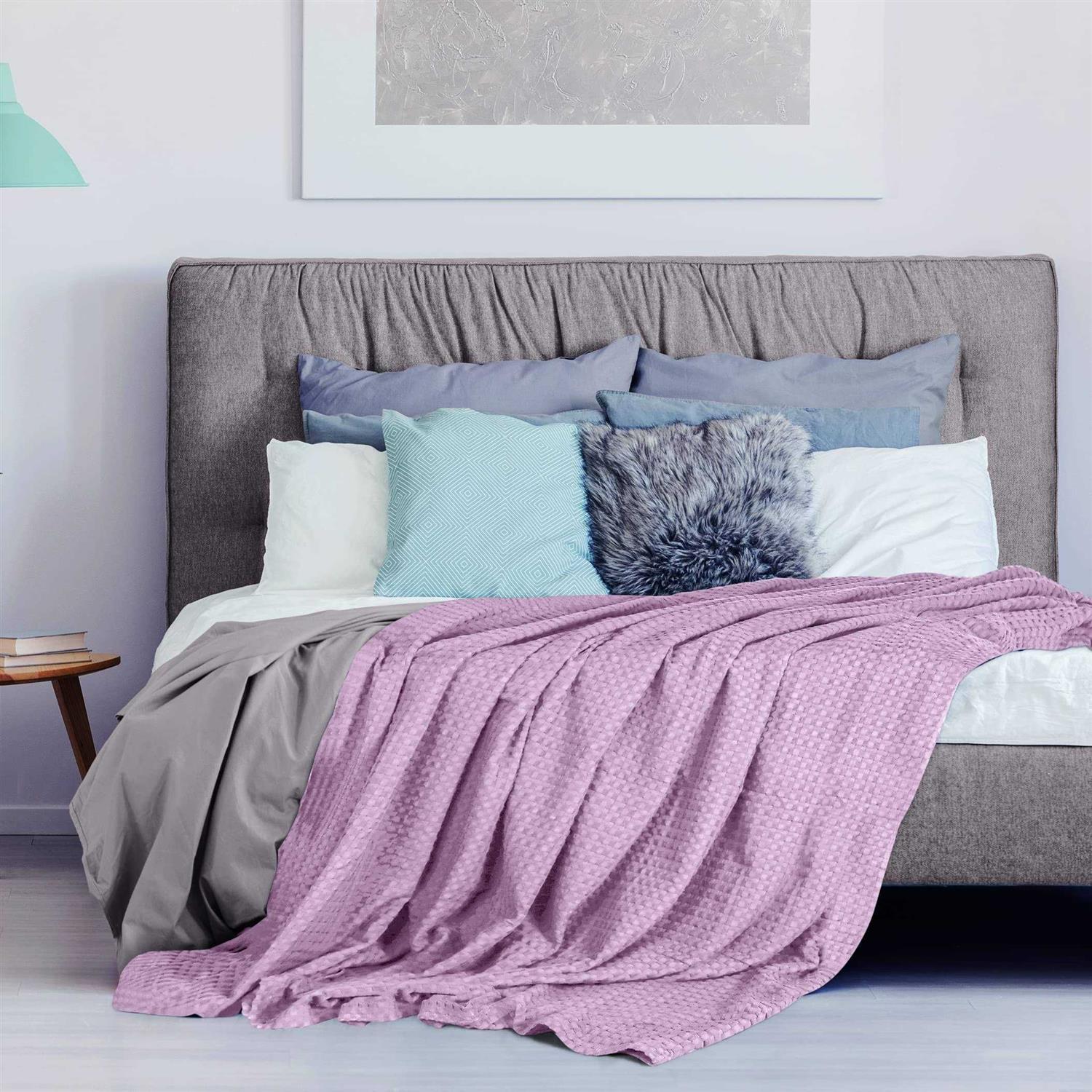 Utopia Bedding Cotton Waffle Blanket 300 GSM Soft Lightweight Breathable Bed Blanket - Image 2