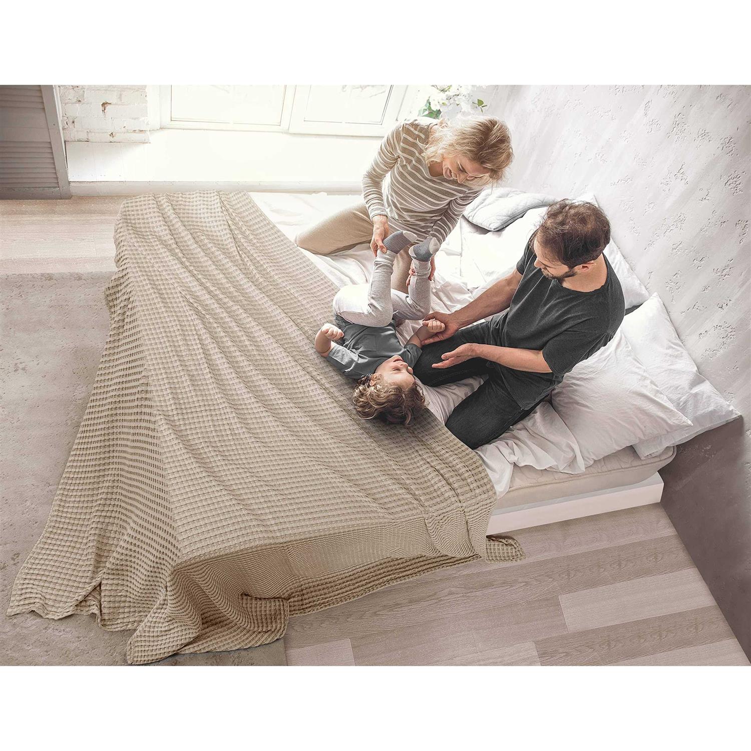 Utopia Bedding Cotton Waffle Blanket 300 GSM Soft Lightweight Breathable Bed Blanket - Image 5