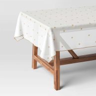 Threshold 84×60 Stars Tablecloth Off-White