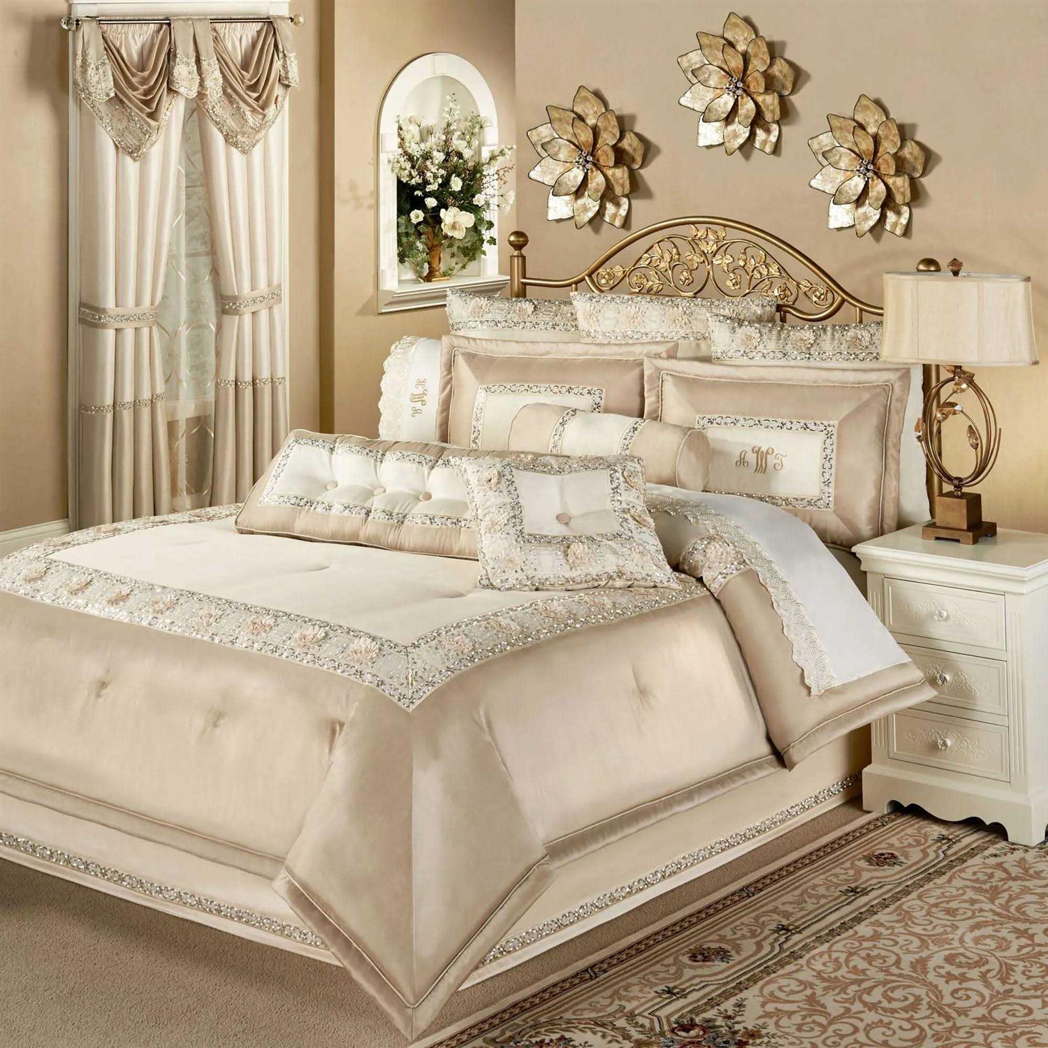 Touch of Class Elegante Faux Silk Luxury Sequined Comforter Set
