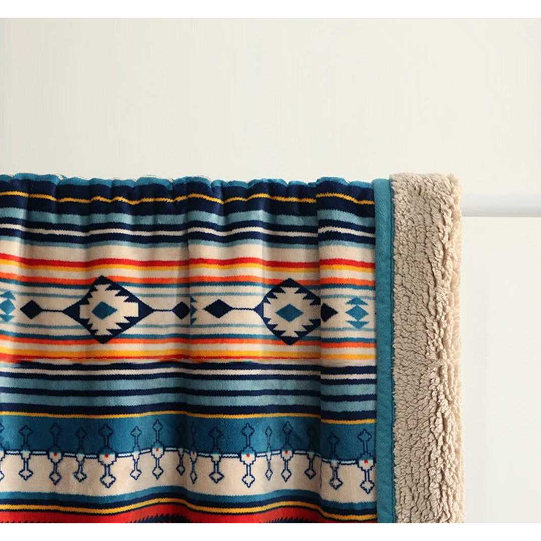 Ukeler Flannel Sherpa Throw 50&” x 60′ Soft Plush Flannel Blanket Throws for Bed/Couch/Sofa/Office/Camping - Image 5