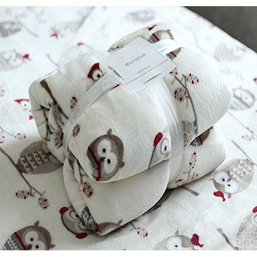 Ukeler Flannel Sherpa Throw 50&” x 60′ Soft Plush Flannel Blanket Throws for Bed/Couch/Sofa/Office/Camping - Image 2