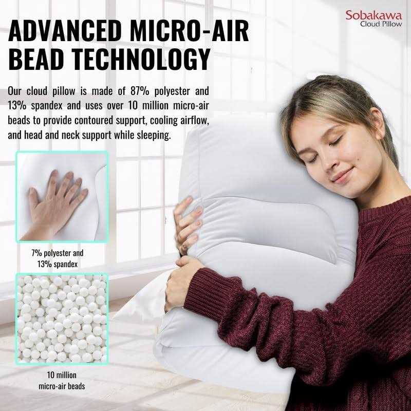 Sobakawa Cloud Pillow with Micro Bead Fill - Image 3