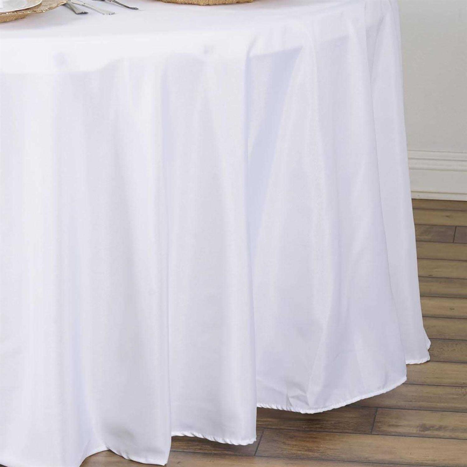 Tableclothsfactory Round Tablecloth Linens Polyester Table Cloth, Stain And Wrinkle Resistant Washable Table Cover for Wedding - Image 2