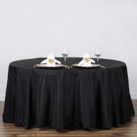 Tableclothsfactory Round Tablecloth Linens Polyester Table Cloth, Stain And Wrinkle Resistant Washable Table Cover for Wedding