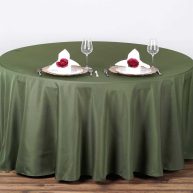 Tableclothsfactory Round Tablecloth Linens Polyester Table Cloth, Stain And Wrinkle Resistant Washable Table Cover for Wedding