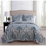 VCNY Home Lawrence Damask Quilt Set