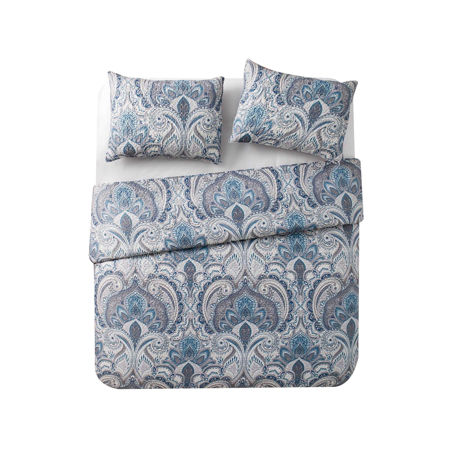 VCNY Home Lawrence Damask Quilt Set - Image 2