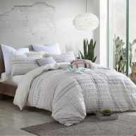 Swift Home Anahita Washed 100% Cotton Yarn-dyed Dobby Stripes 5-Piece Bedding Comforter Set