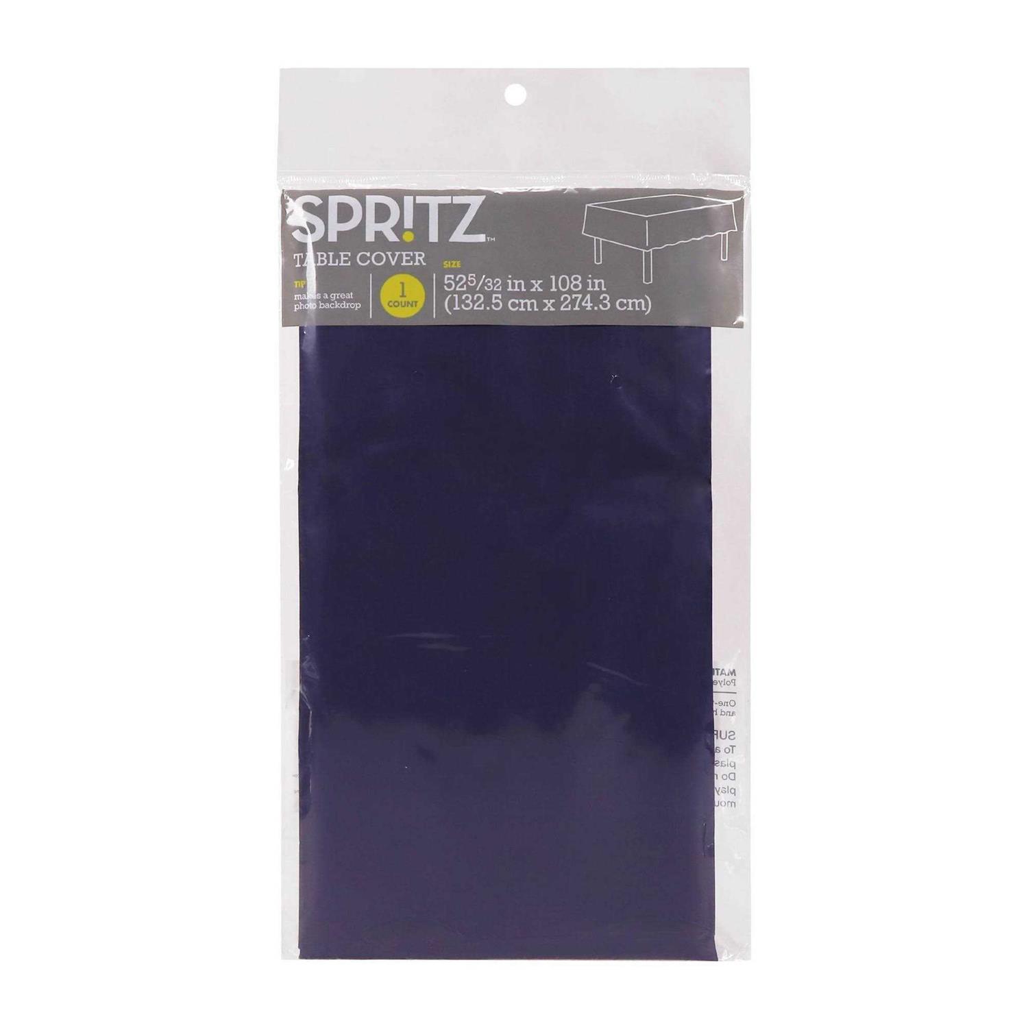 Spritz Solid Table Cover Navy Blue - Image 4