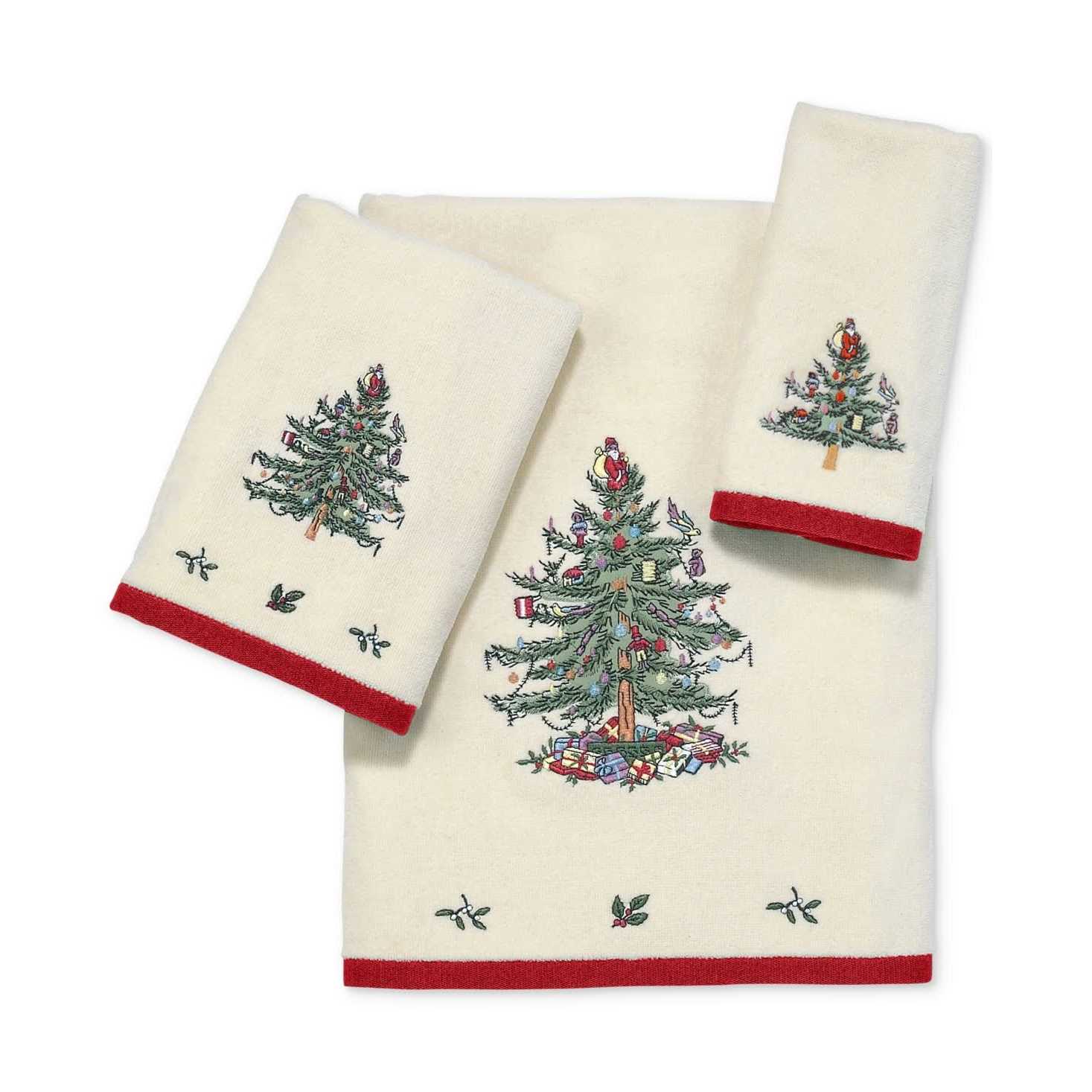 Spode Christmas Tree Hand Towel - Image 3