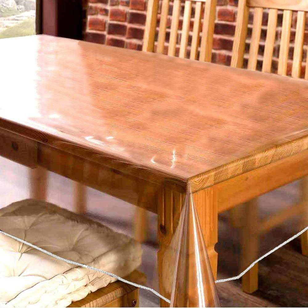 Tableclothsfactory Clear Vinyl Tablecloth Protector Eco-Friendly Cover for Picnic Banquet - Image 2