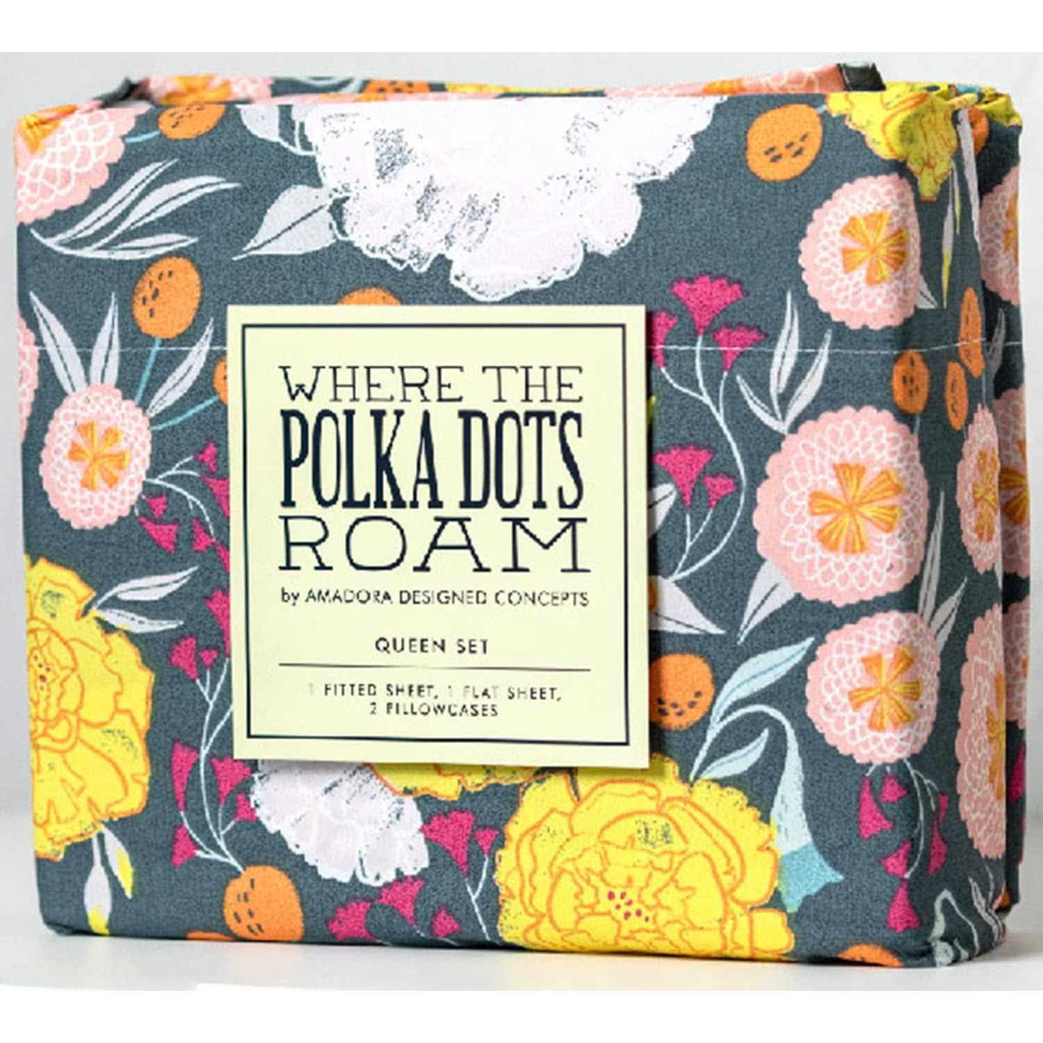 Where The Polka Dots Roam Colorful Tie Dye Bedding Set, Queen Sheets for Girls, Kids, Teens and Adults, Wrinkle Resistant, Super Soft Bed Sheets. - Image 3