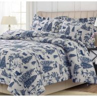 Tribeca Living 200-GSM Heavyweight Flannel Printed Oversized Duvet Cover Set