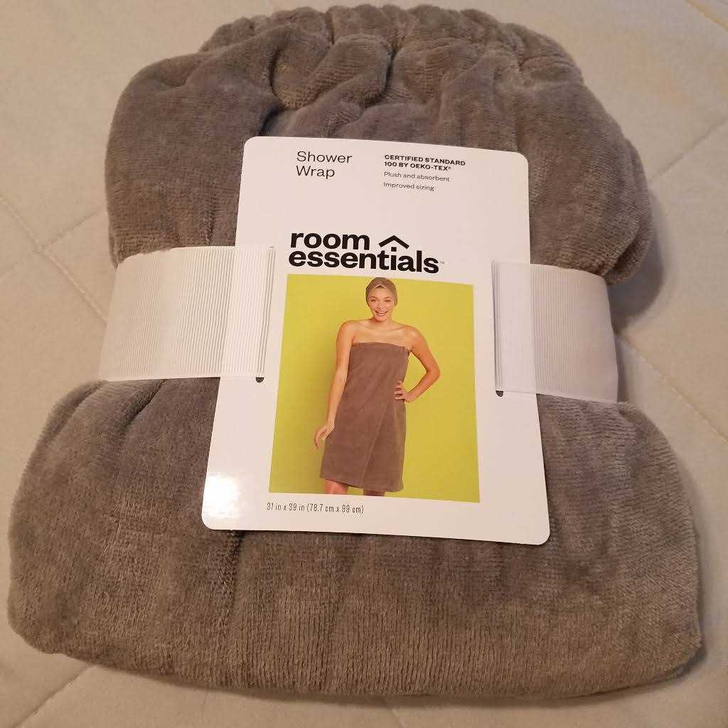 Room Essentials Bath Body Wrap Gray - Image 4