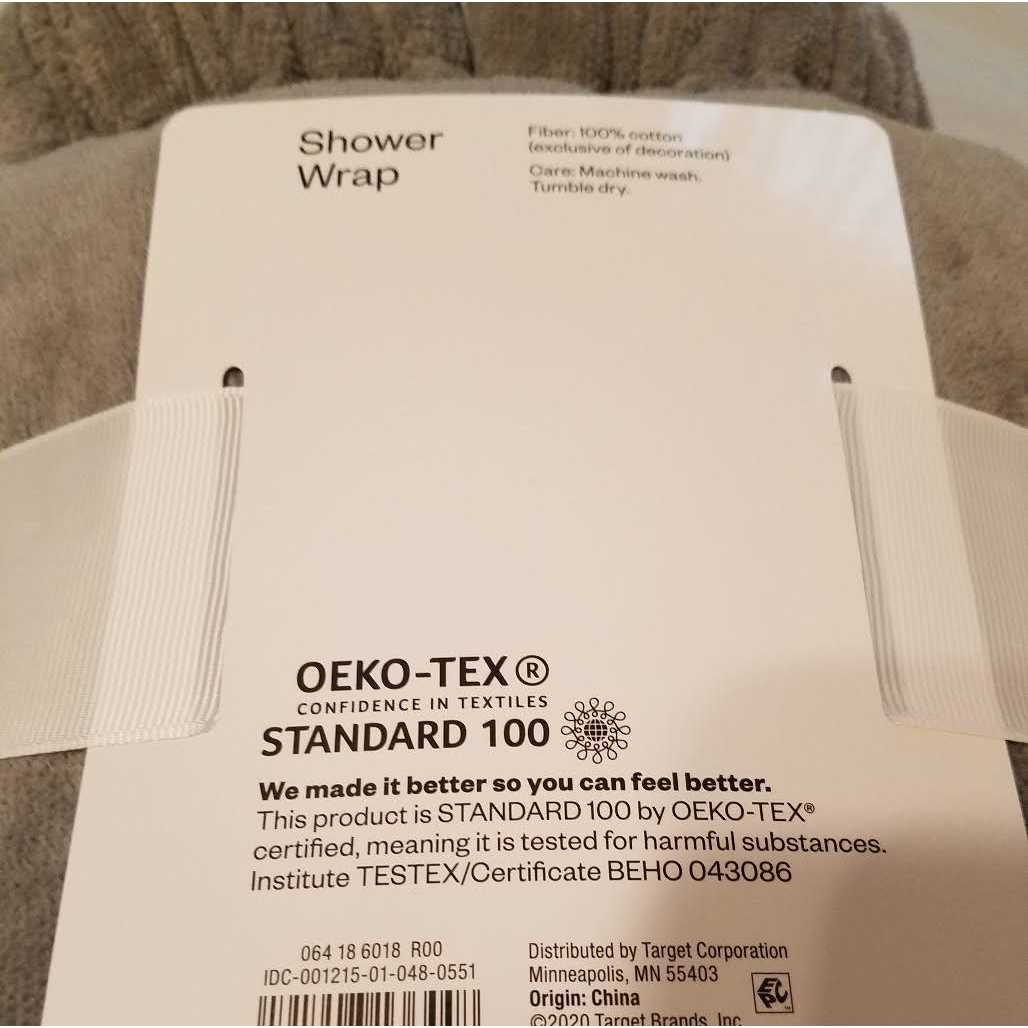 Room Essentials Bath Body Wrap Gray - Image 5