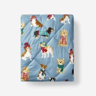 The Company Store LoftAIRE Holiday Throw Blanket Blue/ Green