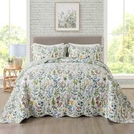 Travan 3-Piece Bedspread Quilt Set Oversized Reversible Quilted Bedding Cotton Coverlet Set with Shams