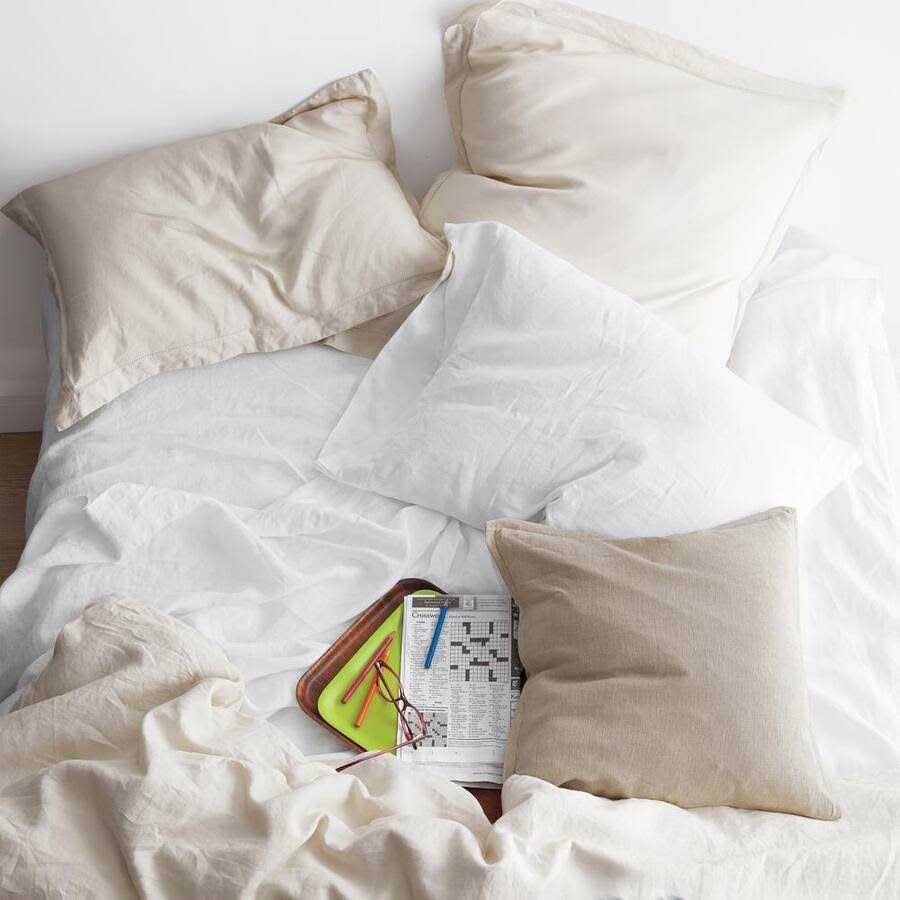 The Company Store Solid Washed Linen Sheet - Image 5