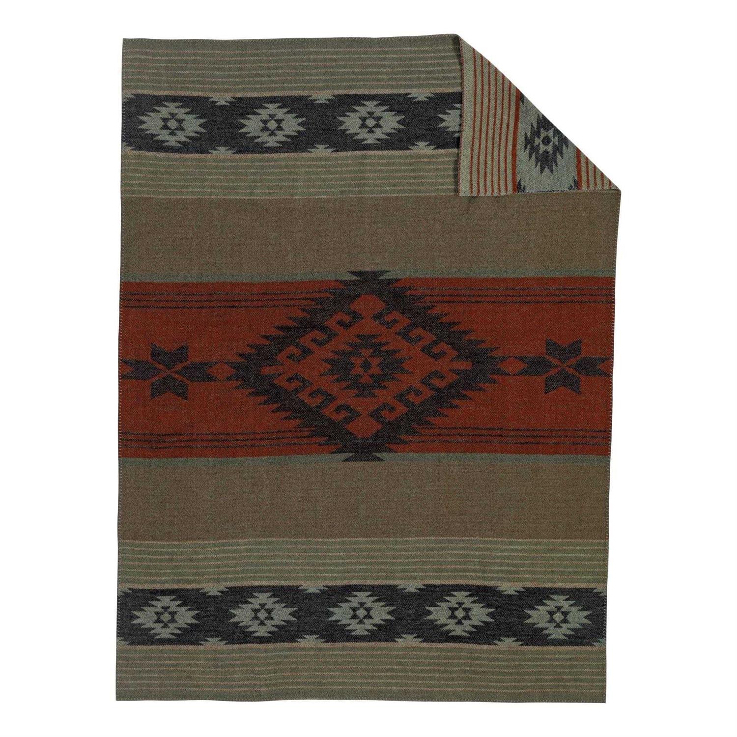White River Home Upper Mesa Falls Reversible Wool Blanket