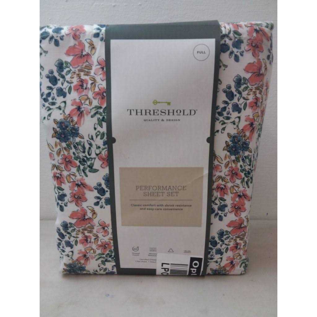 Threshold New Full 400 Thread Count Printed Pattern Performance Sheet Set Ditsy - Image 2