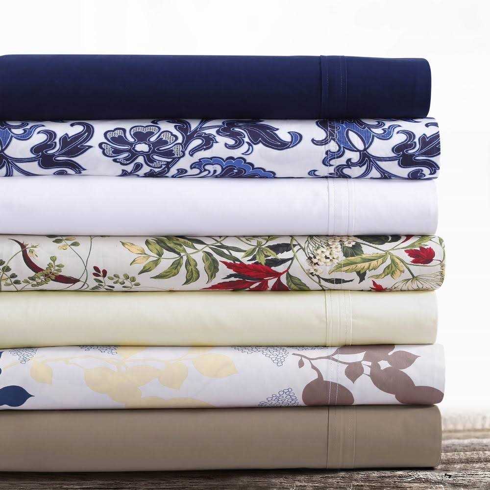 Tribeca Living Egyptian Cotton Percale Extra Deep Pocket Sheet Set - Image 3