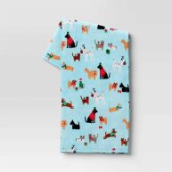 Wondershop Dog and Cat Holiday Plush Christmas Throw Blanket Blue