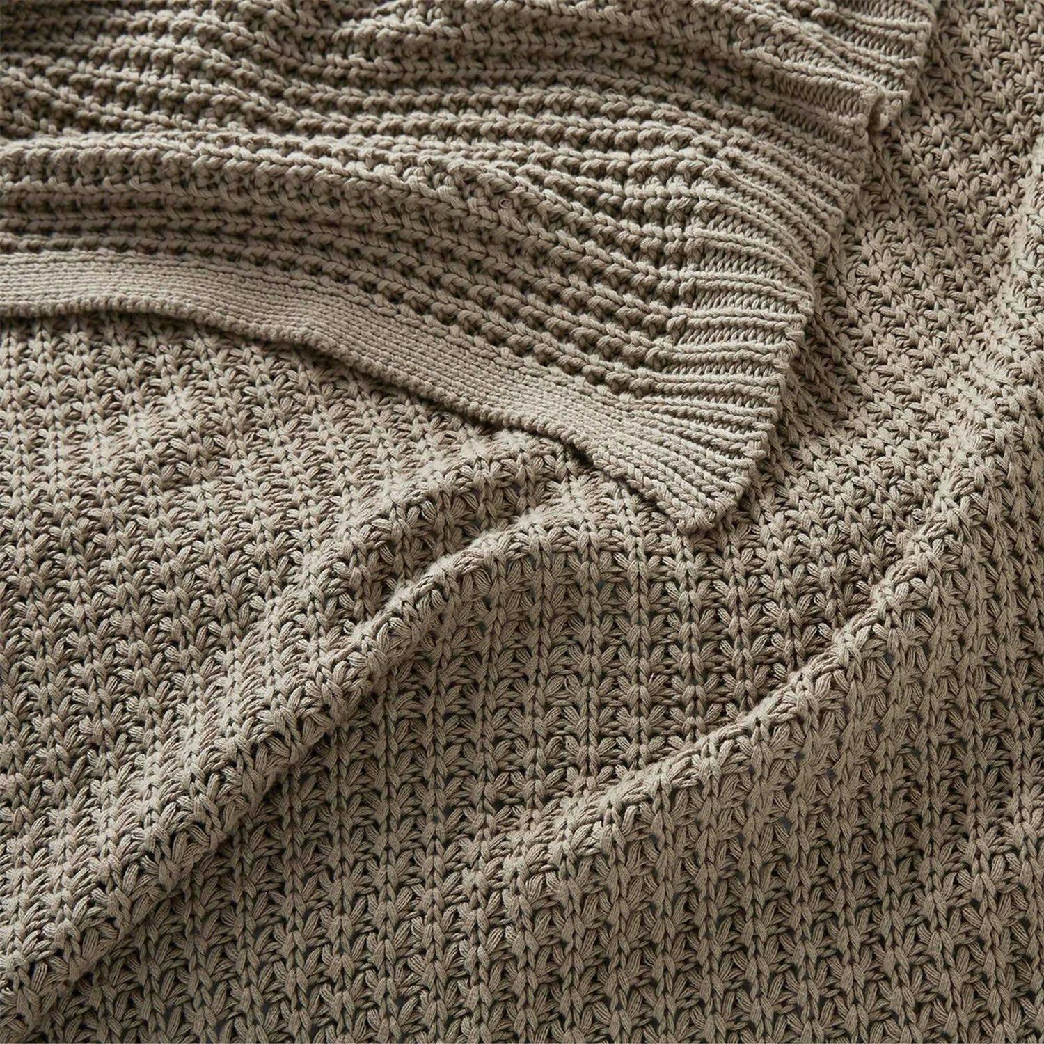 Truly Soft 50×60 Chunky Knit Organic Throw Blanket - Image 2