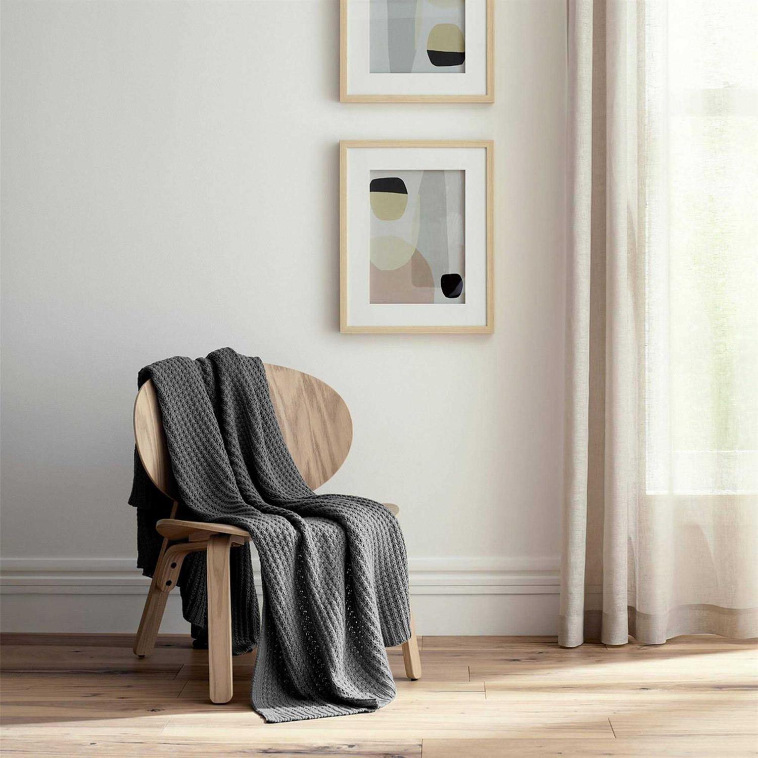Truly Soft 50×60 Chunky Knit Organic Throw Blanket - Image 4