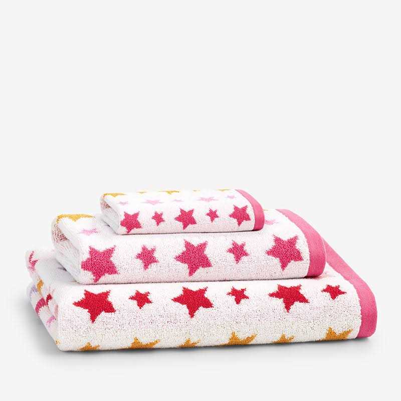The Company Store Star Cotton Bath Towel Pink Size