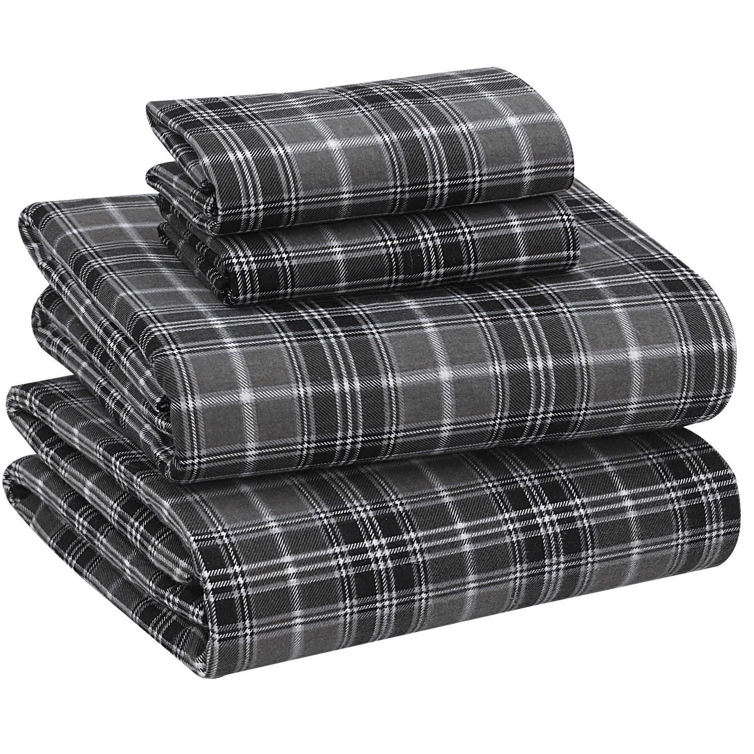 Ruvanti 100% Cotton 4 Pcs Flannel Sheets